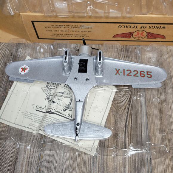Vintage Wings of Texaco 1932 Northrop Gamma, Ertl Coin Bank - Picture 7 of 9
